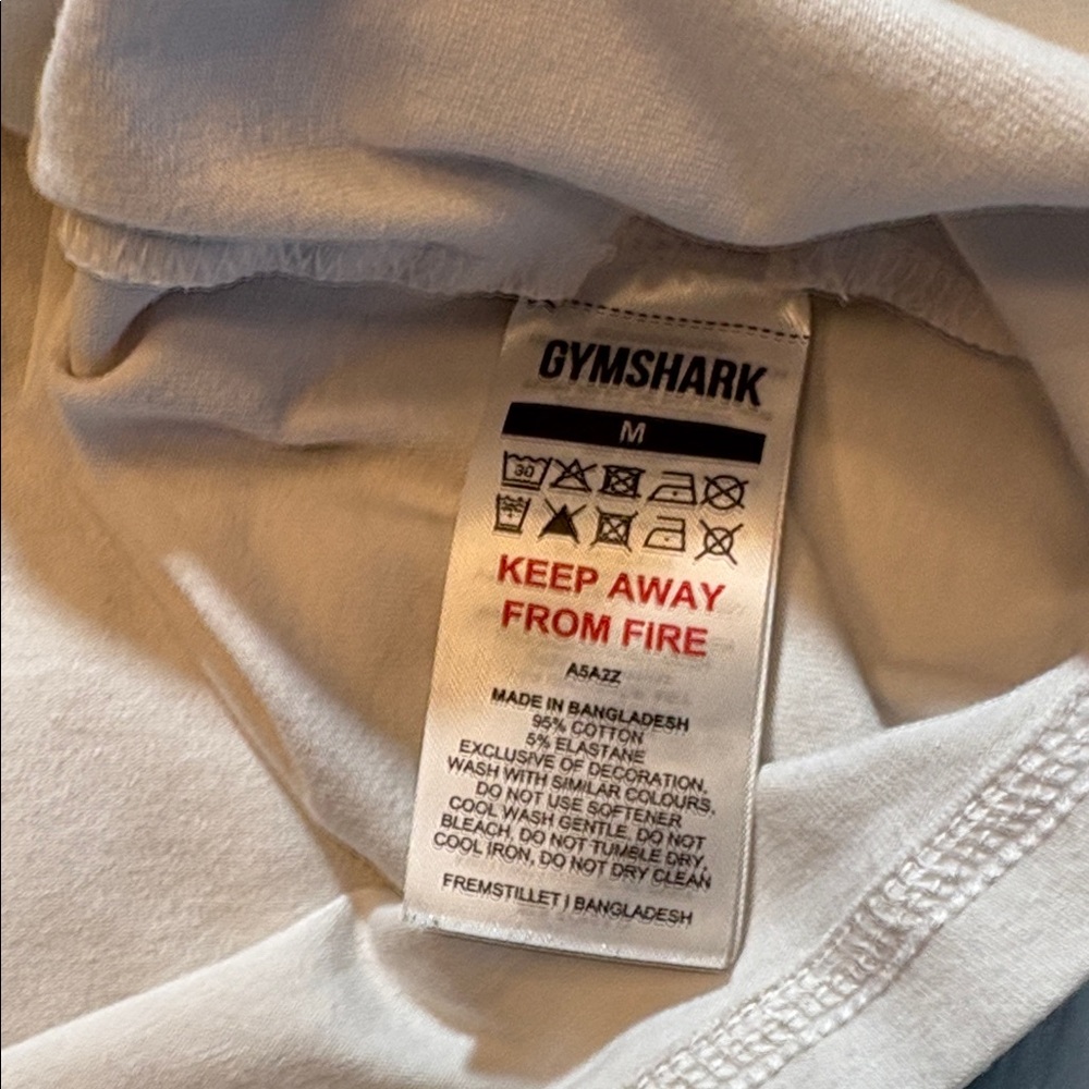 Gymshark Legacy Drop Arm Tank White Black sz M - Picture 6 of 7